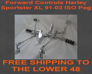   CONTROLS W/ ISO STYLE PEG FOR HARLEY 1991 2003 SPORTSTER MODELS