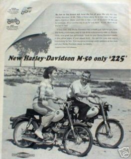 1964 HARLEY DAVIDSO​N M 50/M50 cc AD / ADVERTISEMENT