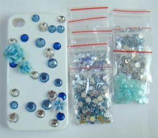 New Creative Blue Resin Style Character DIY f cell phone iphone 4 4S 5 