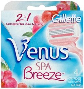 Gillette 2in1 Venus Spa Breeze Blades x4   Free Delivery   feelunique 