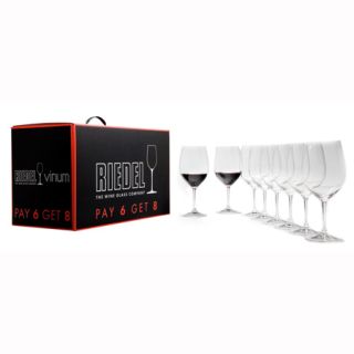 Riedel Vinum Bordeaux Glass Set   Pay for 6 Get 8 