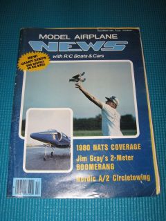 MODEL AIRPLANE NEWS with R/C Boats & Cars DECEMBER 1980 Magazine 