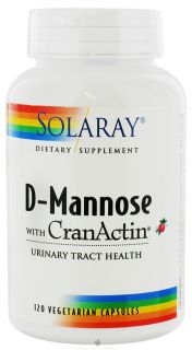 Solaray   D Mannose with CranActin   120 Vegetarian Capsules Urinary 