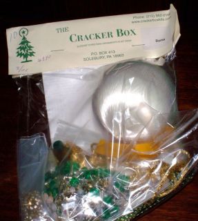 Cracker Box Ornament Kit Roma 3 White Satin Ball