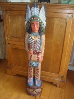   Foot Cigar Store Wooden Hand Carved Indian by Ralph Gallagher