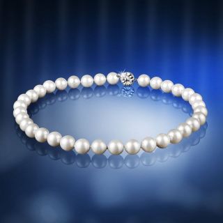  Silverware VGK138002 Vintage Grace Kelly Natural Shell Pearl Necklace
