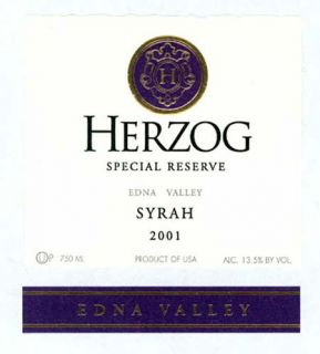 Baron Herzog Special Reserve Syrah 2001 