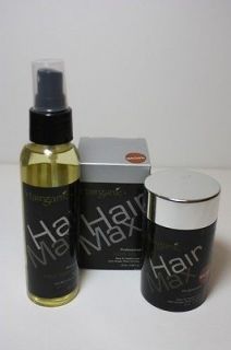   Hairganic Hair Max Color Dark Brown + hold fiber spray fills hair loss
