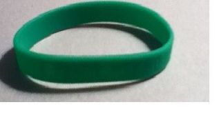   /Leukemia/Kidney Cancer Awareness green silicone rubber bracelet TWC