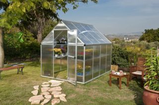   6x8 Hobby Greenhouse Double Wall Polycarbonate Panel Green House