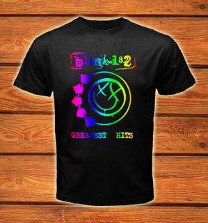 Blink 182 Rock Band Greatest Hits Album Men Black T shirt tee size S 