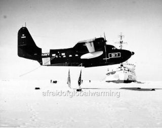   . 1953. USS Burton Island Icebreaker   Grumman Albatross Flying Boat
