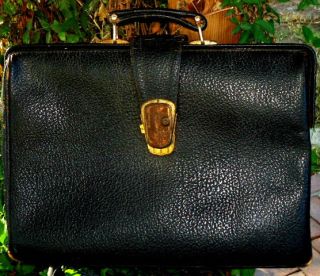VTG Doctor Bag Lawyers Legal Medical Old Leather Satchel Briefcase 