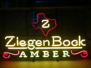 ZIEGENBOCK AMBER   Neon Bar Sign   Top Quality   RARE   NEW