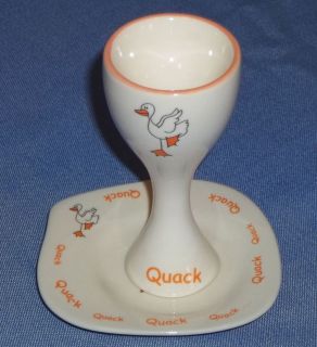 Cute Martin Gulliver Ceramic EGG CUP with PLATE   Quack   Duck