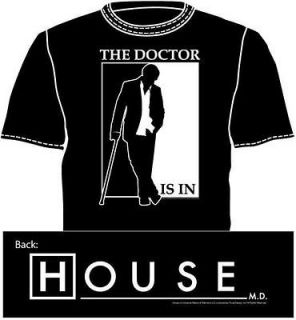   House M.D Doctor Is In Hugh Laurie Adult Mens T Shirt S M L XL XXL