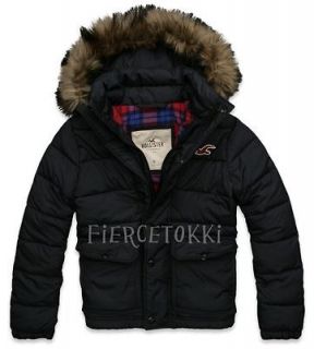 2012 Hollister by Abercrombie Mens Point Vicente Faux Hood Jacket Navy 