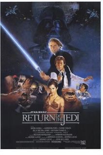   of the Jedi movie POSTER 27x40 Mark Hamill Carrie Fisher Harrison Ford
