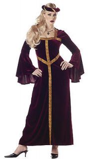  Medieval Times Huntsman Costume Guinevere Evil Queen Dress Velvet New