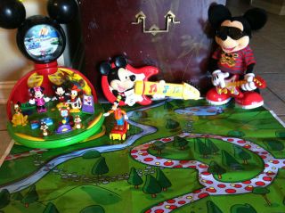  Talking Bobblin Playset Guitar Rock Star Mickey Mouse Toy Lot