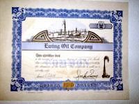 Dallas TV Show Ewing Oil 100 shares Personalized Stock 1980 TV 