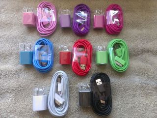USB Wall Power Adapter+Charging Cable Cord iPhone 3G 3GS 4 4S iPod 