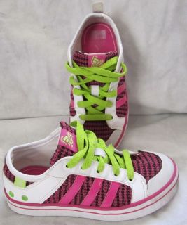Girls Pink ADIDAS Sneakers Tennis Shoes Sz 12.5K Wide Width