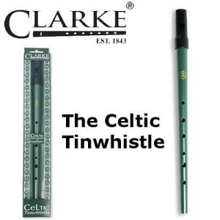 CLARKE CELTIC TIN PENNY WHISTLE   KEY OF D   INCLUDES GIFT BOX