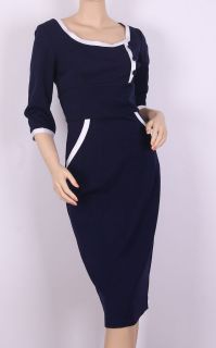 Mad Men Joan sailor 1950s pinup wiggle dress S/M/L/XL/1X/2X​/3X/4X 