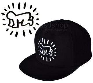 New Keith Haring Radiant Baby Hat Snapback Ball Cap Adjustable Black 