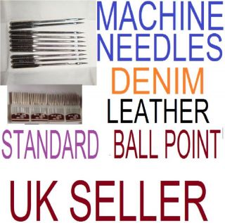 20x sewing machine needles leather,Denim,Std,Ball point