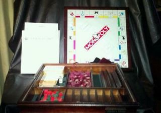   Edition TWIN PLAY CLASSICS Monopoly / Scrabble Wood Chest MINI