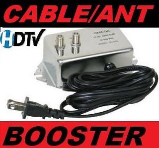 ANTENNA AMPLIFIER SIGNAL BOOSTER CABLE HD TV DIGITAL OTA OVER THE AIR 
