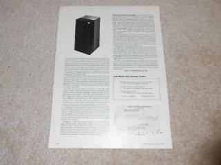Leak 3050 Speaker Review, 2 pg, 1978, Specs, Info