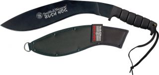 SMITH & WESSON Fixed Knives Bush Hog SS Kukri 16 3/4 Black Kraton 