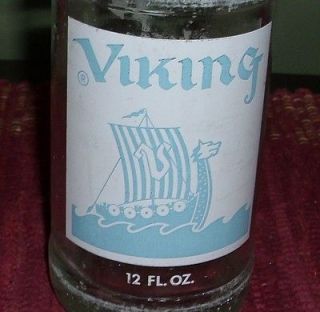 Vintage ~ VIKING ~ Painted Label / ACL 12 oz. Soda Pop Bottle St. Paul 