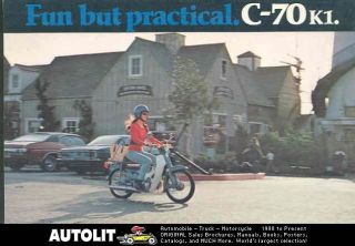 1972 Honda 70 C70K1 Motorcycle Brochure