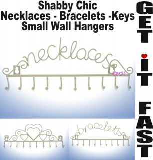   Chic Cream Jewellery Bracelet Necklace Heart Key Hook Wall Hanger