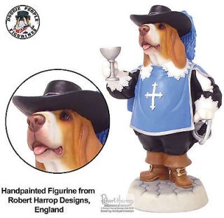 Basset Hound Musketeer Robert Harrop Doggie People Dog Figurine Statue 