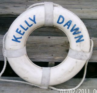 Vintage 20 Jim Buoy Throwable Life Preserver Ring Kelly Dawn Coastal 