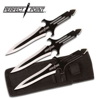 NEW 8 Perfect Point Sword Blade 3 Pc. Throwing Knife Set w/ Sheath