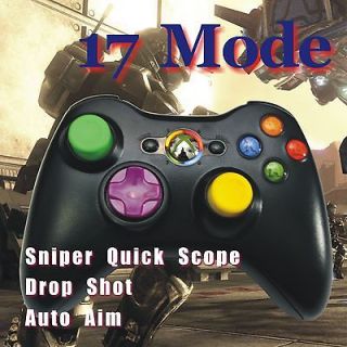 Xbox 360 Rapid Fire 17 Modded Customized Black Controller 17 Mod New 