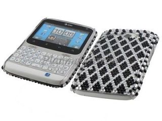 Bling Rhinestone Crystal Case Cover for HTC ChaCha Diamond Black