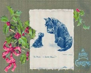 Cute Scottish Terrier & Puppy New Christmas Note Cards