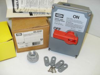 NEW HUBBELL HBLDS3AC SAFETY DISCONNECT SWITCH 30 Amp 30A 600V NIB
