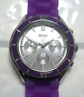 Hugo Boss Purple Strap Quartz Chronograph Womens Watch. HB5009. Free 