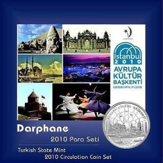 TURKEY 2010, TURKISH STATE MINT 2010 CIRCULATION COIN SET, ISTANBUL