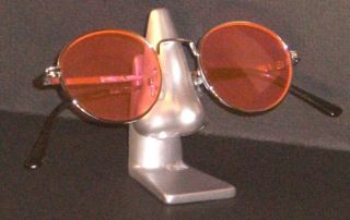 John Lennon Pink Rose Lens Round Silver Wire Frame Hippie Sunglasses 