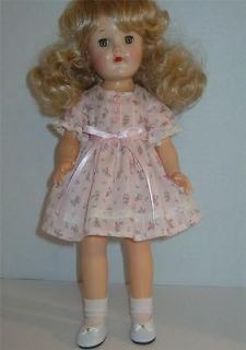 DRESS FITS P90 14 in Ideal Toni Doll Pink vintage print Net Underlay 