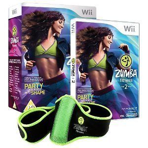 ZUMBA FITNESS 2 Nintendo Wii Video Game Belt Included Get Fit NEW 